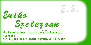 eniko szelezsan business card